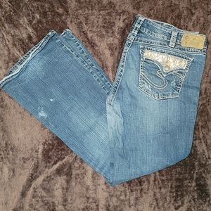 Women's Silver Flare Jeans